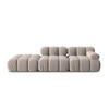 MODULARES-SOFA links Bellis aus Samt beige 4 Sitzplätze - Beige, Textil (94/63/282cm) - Micadoni