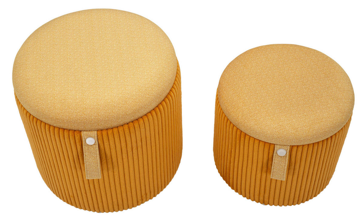 POUF mit Stauraum Bolzano - Orange, Textil (38/38/38cm) - Mauro Ferretti