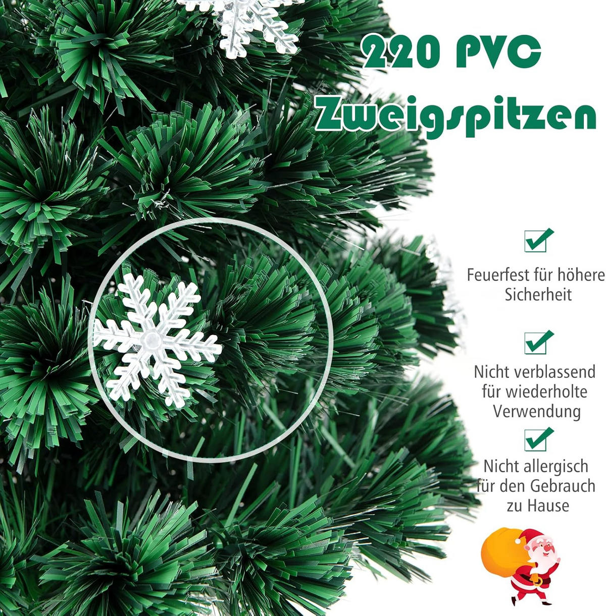 WEIHNACHTSBAUM Grün - Grün, Kunststoff (180cm) - COSTWAY