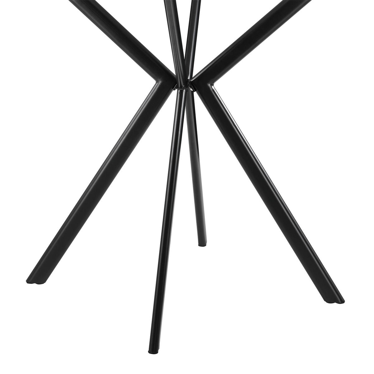 ESSTISCH Ankara - Schwarz, Holzwerkstoff/Metall (60/60/75cm) - [en.casa]