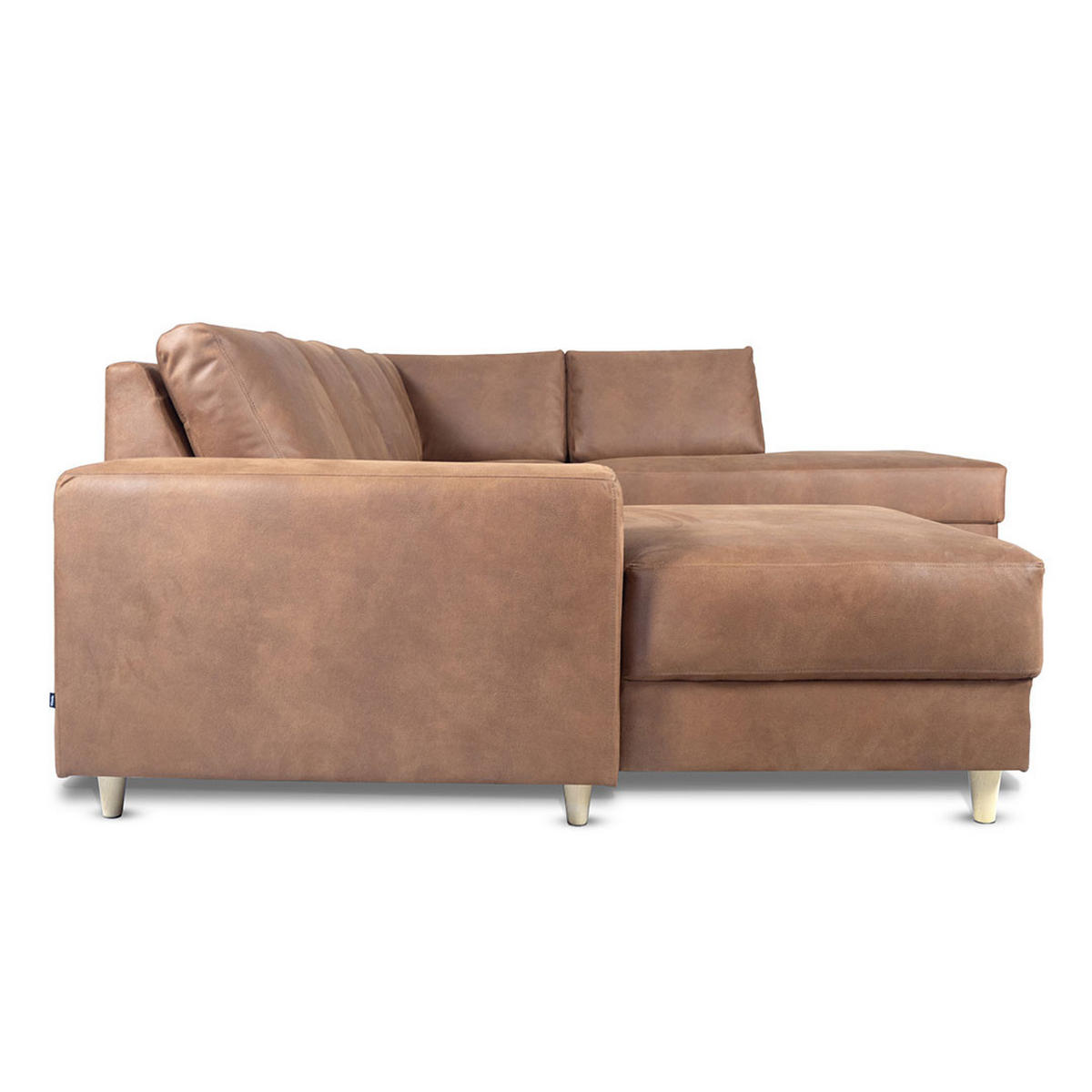 WOHNLANDSCHAFT Leder cognacfarben - Cognac, Leder (288/82/225cm) - ebuy24