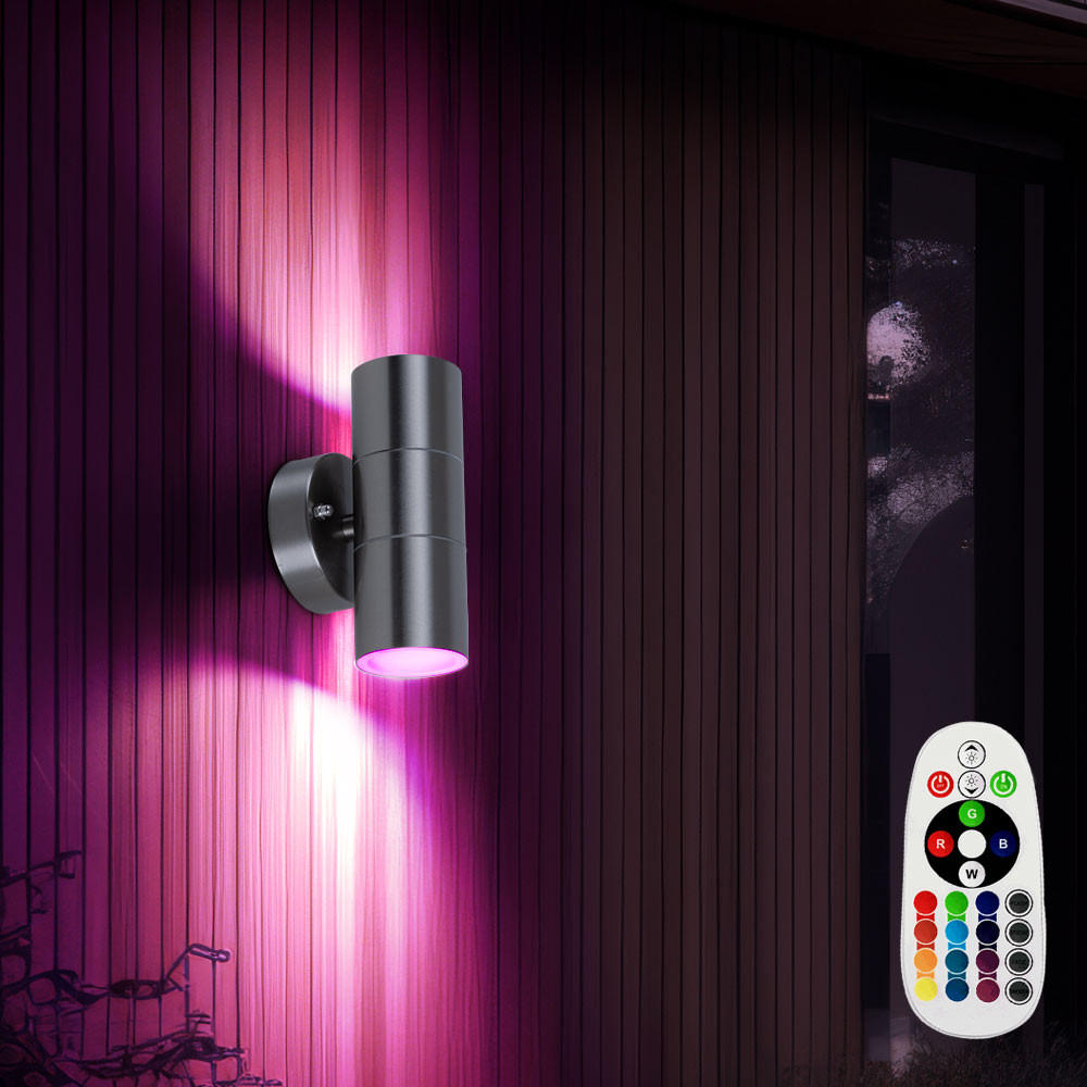 LED AUSSEN-WANDLEUCHTE Silber Metall - Silberfarben, Glas (9.2/16/9.3cm)