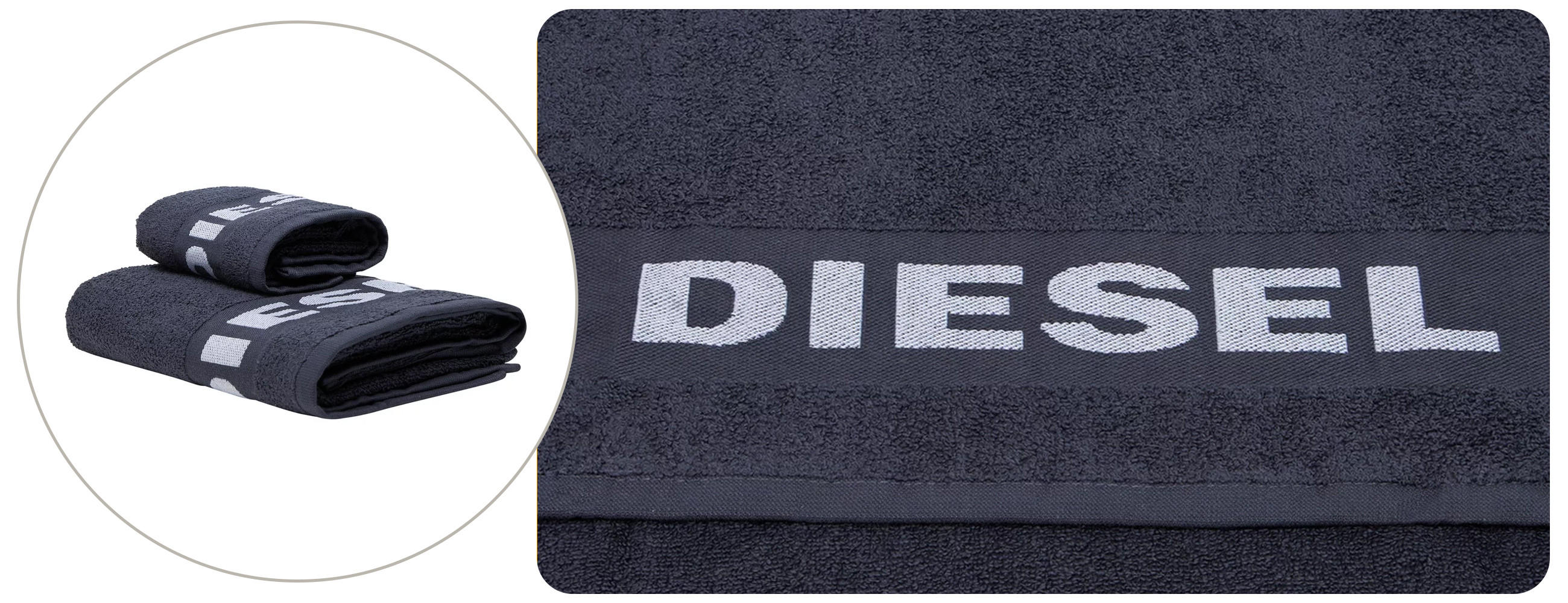 Badtextilien von DIESEL, Handtuch von DIESLEL in blau