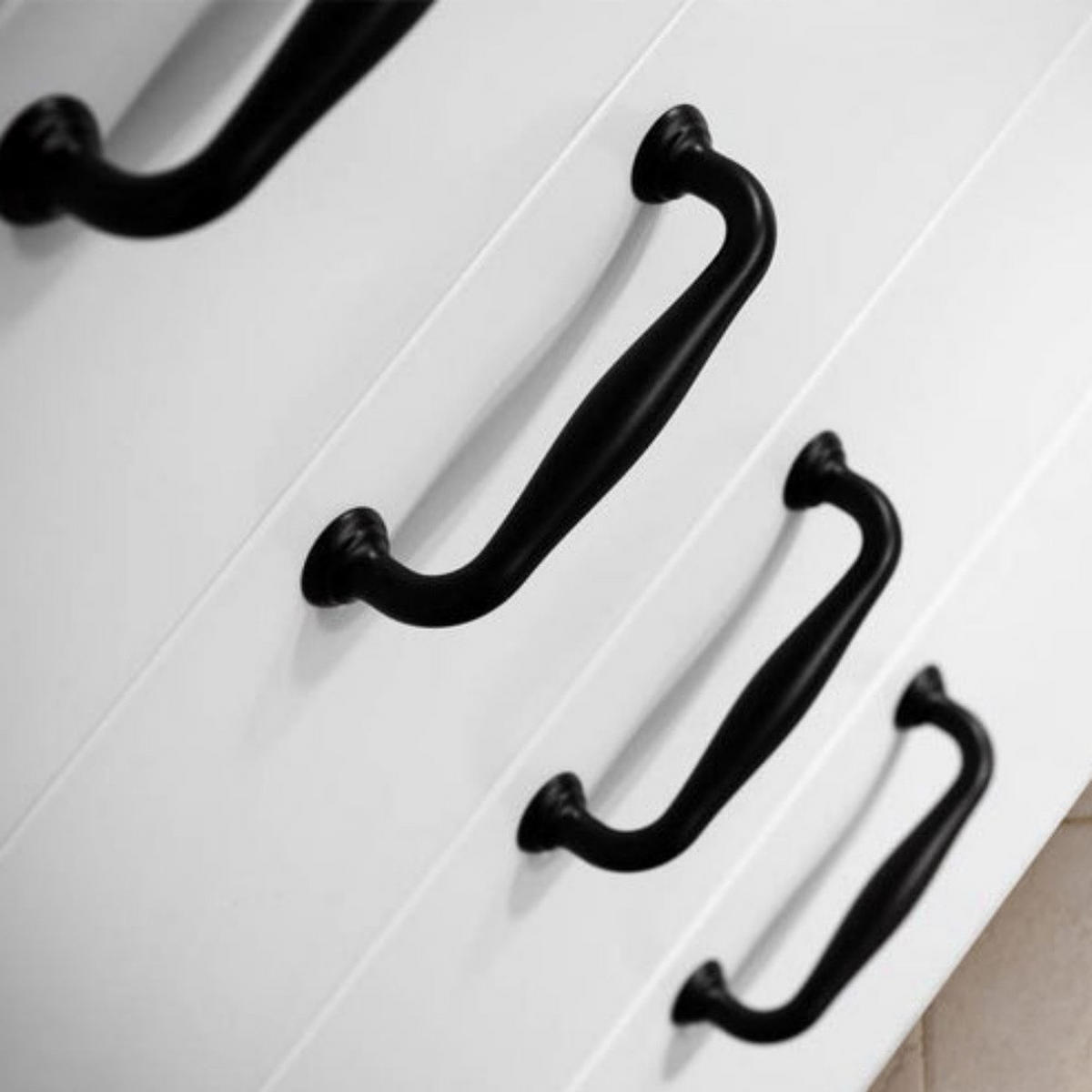 MÖBELGRIFF Schwarz 1er-Set 96 mm Aluminium - Schwarz, Metall (0.18/3.3/11.3cm)