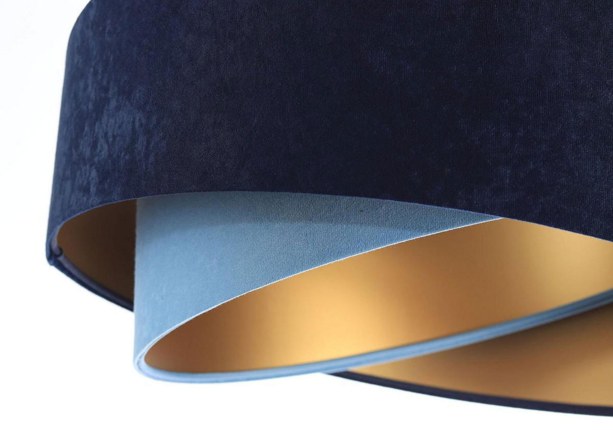 HÄNGELEUCHTE Blau 50/23 cm - Goldfarben, Kunststoff (50/1/23cm) - ONZENO