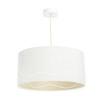 HÄNGELEUCHTE Weiß 40/90 cm - Beige/Weiß, Kunststoff (20/0.4/90cm) - ONZENO