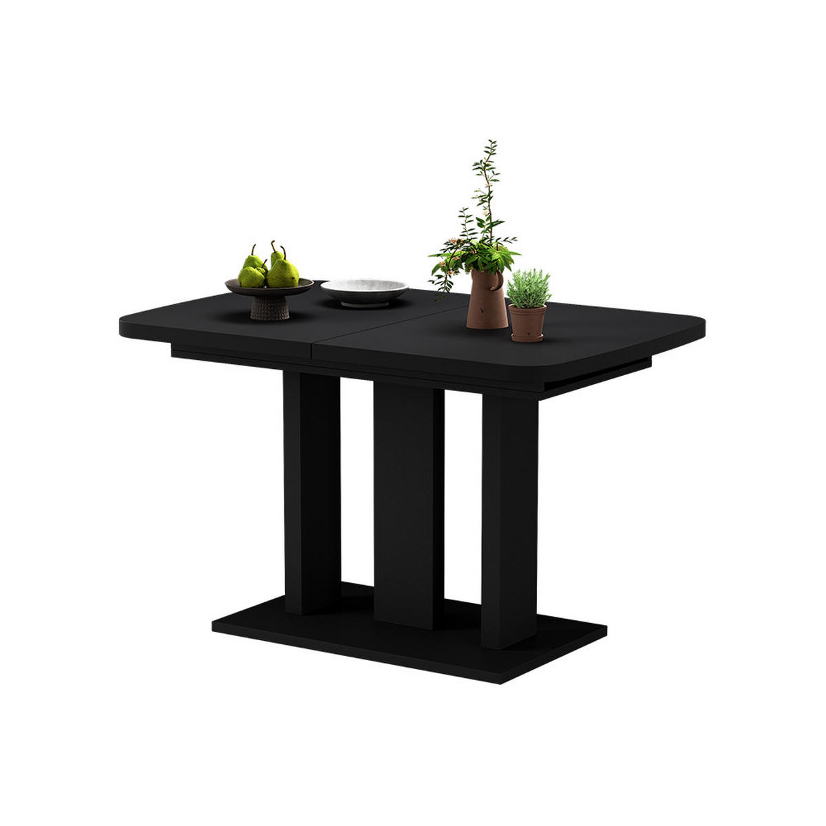 ROZKLÁDACÍ JÍDELNÍ STŮL Fenaro Černá - černá, kompozitní dřevo (80/120/77.3cm) - Vicco