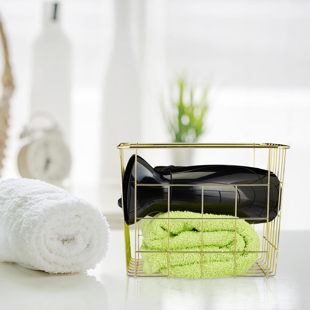 DRAHTKORB Set - Goldfarben, Metall (28/15.5/20cm) - Relaxdays