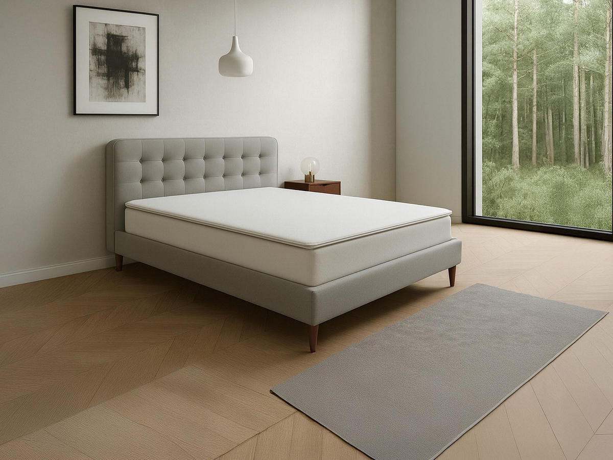 TOPPER - 2 Personen - stoff - weiß Najoon - Weiß, Textil (140/190cm) - Vente-Unique