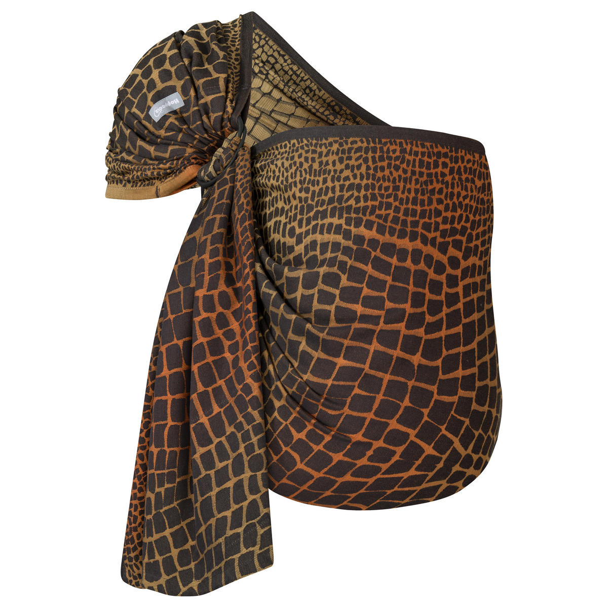 BABYTRAGETUCH Ring-Sling kbA - Dunkelgrau/Goldfarben, Textil (70/0.1/200cm) - Hoppediz