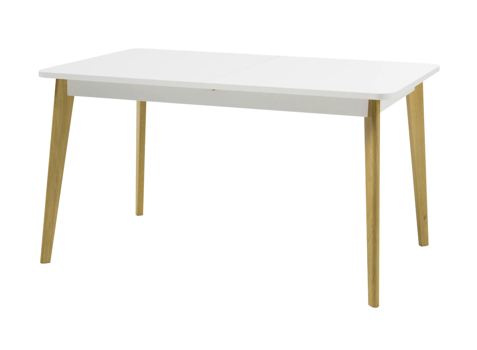 ESSTISCH weiß matt, Eiche, skandinavisch, Küchentisch ausziehbar 140 - 180 cm, - Eichefarben/Weiß, Holzwerkstoff (140/80/75cm) - Furn.Design