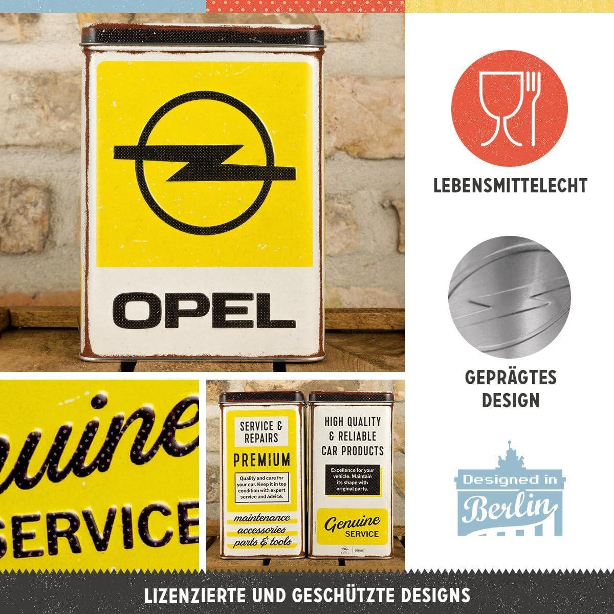 VORRATSDOSE L Opel Service - Multicolor, Metall (14/20/10cm) - Nostalgic-Art
