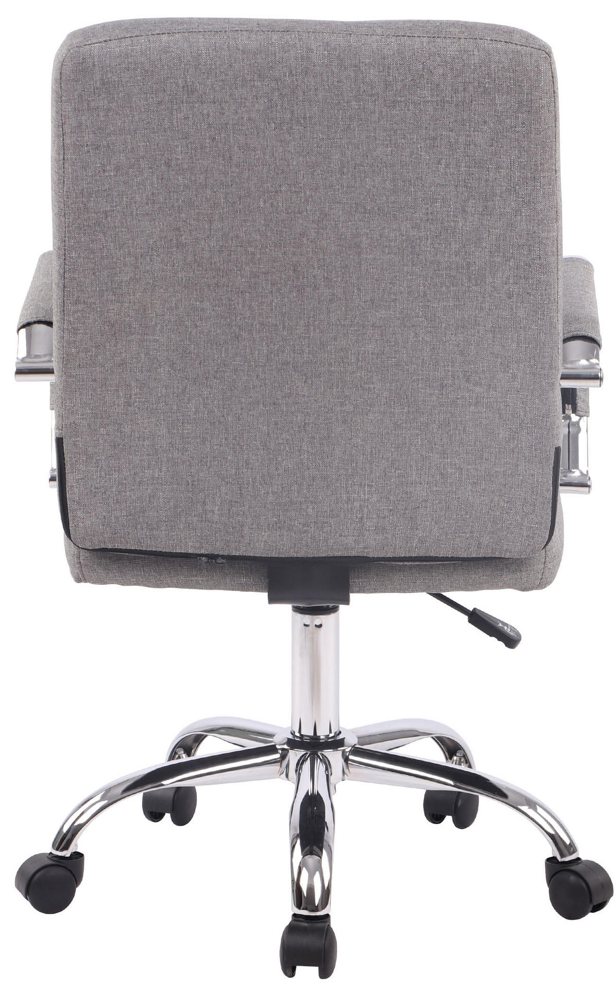 DREHSTUHL Stoff grau - Chromfarben/Grau, Textil/Metall (58/92/65cm) - CLP