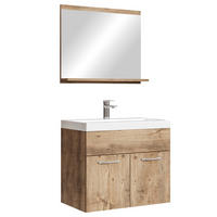 BADMÖBEL-SET Montreal 3 Teile Kastanien Eiche - 60 x 35 x 51 cm - Kastanienfarben/Eichefarben, Holz (60/51/35cm) - Badplaats