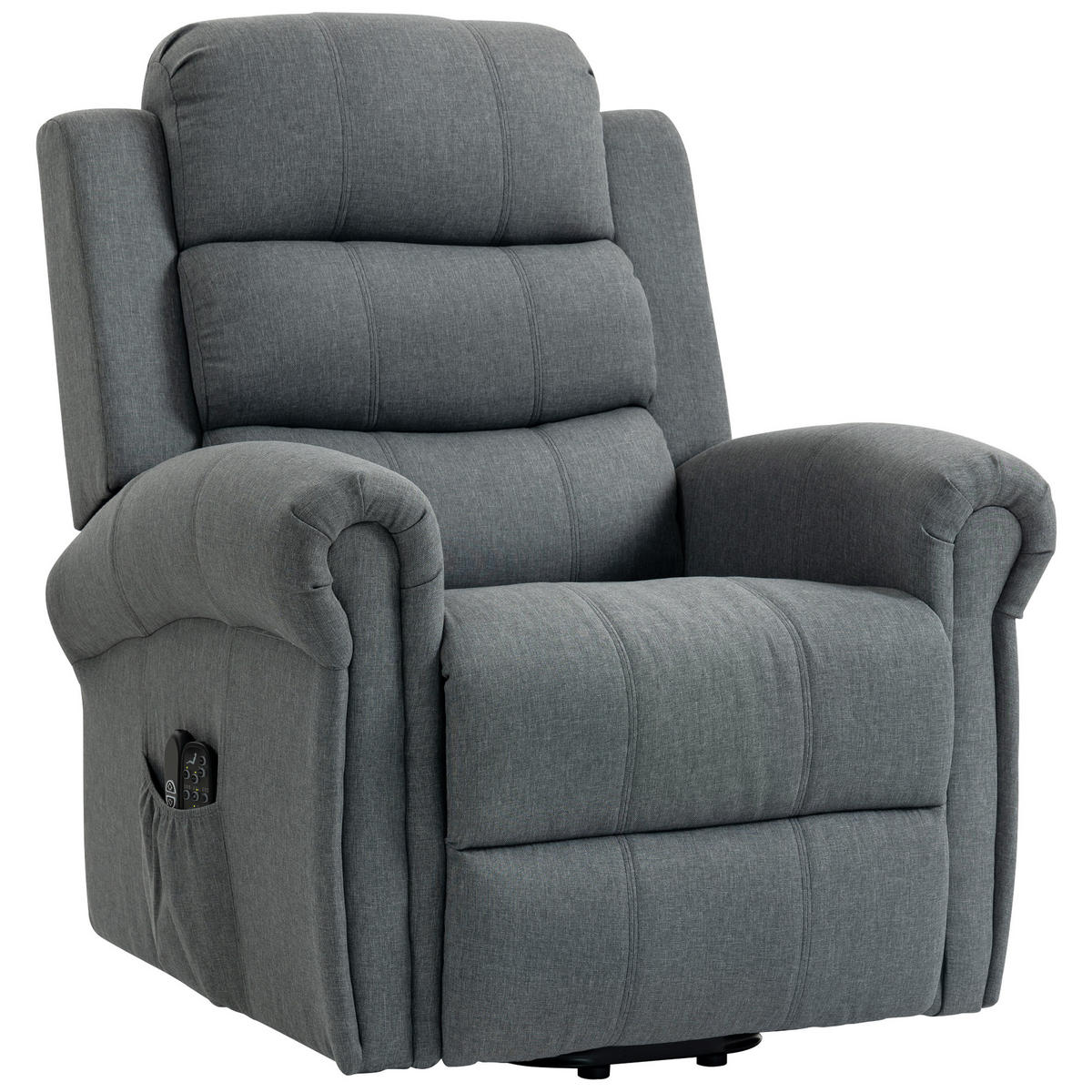 MASSAGESESSEL DE-15453 elektrisch mit Massage und Heizung Grau - Grau, Metall (87/108/87.5cm) - ComfortXL