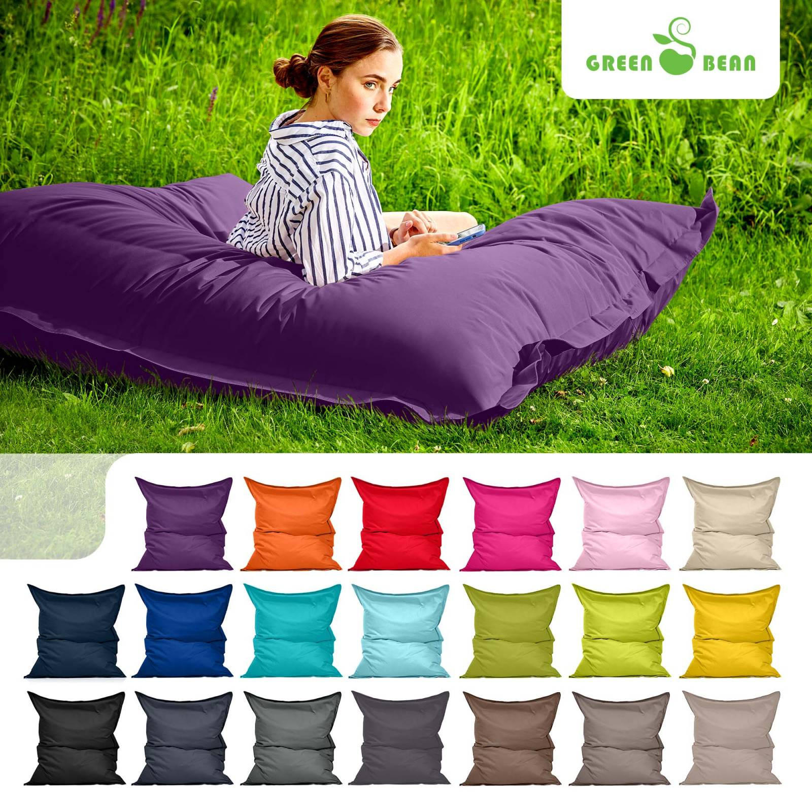 RIESEN-SITZSACK "Square" 120x160cm 270 L - Lila, Textil (120/25/160cm) - Green Bean