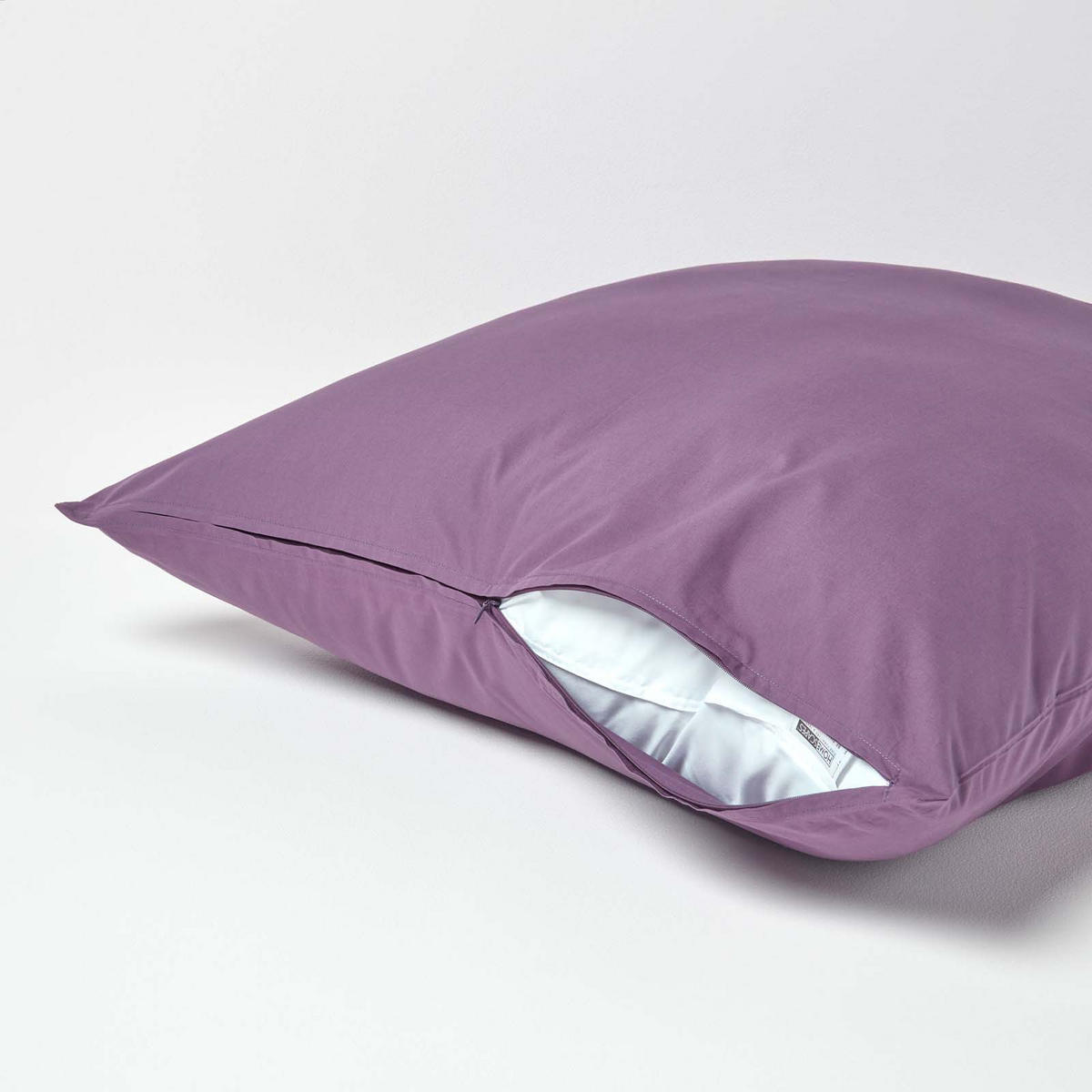 KISSENBEZUG Perkal, Ägyptische Baumwolle, Fadendichte 200 - Lila, Textil (80/80cm) - Homescapes