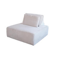 HOCKER MIT RÜCKENKISSEN WIOLO SOFT Hellgrau Cord - Hellgrau/Schwarz, Kunststoff/Textil (111/84/111cm) - KAWOLA