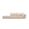 LINKES-SOFA Kaelle aus Chenille-Stoff beige 4 Sitzplätze - Beige, Textil (110/85/264cm) - Micadoni