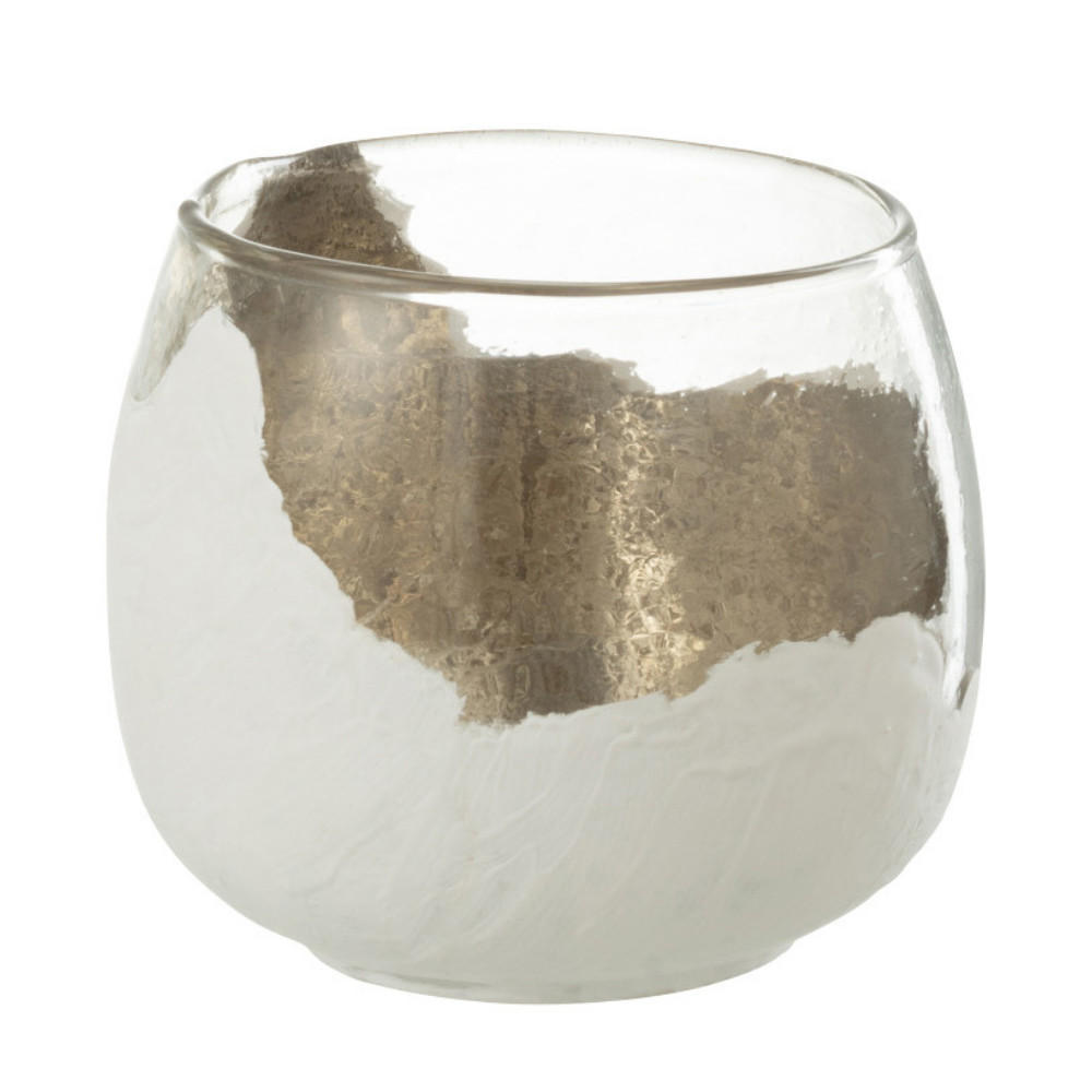 KERZENHALTER WAVY - Glas - Weiß - S - Weiß, Glas (12/10cm) - J-Line