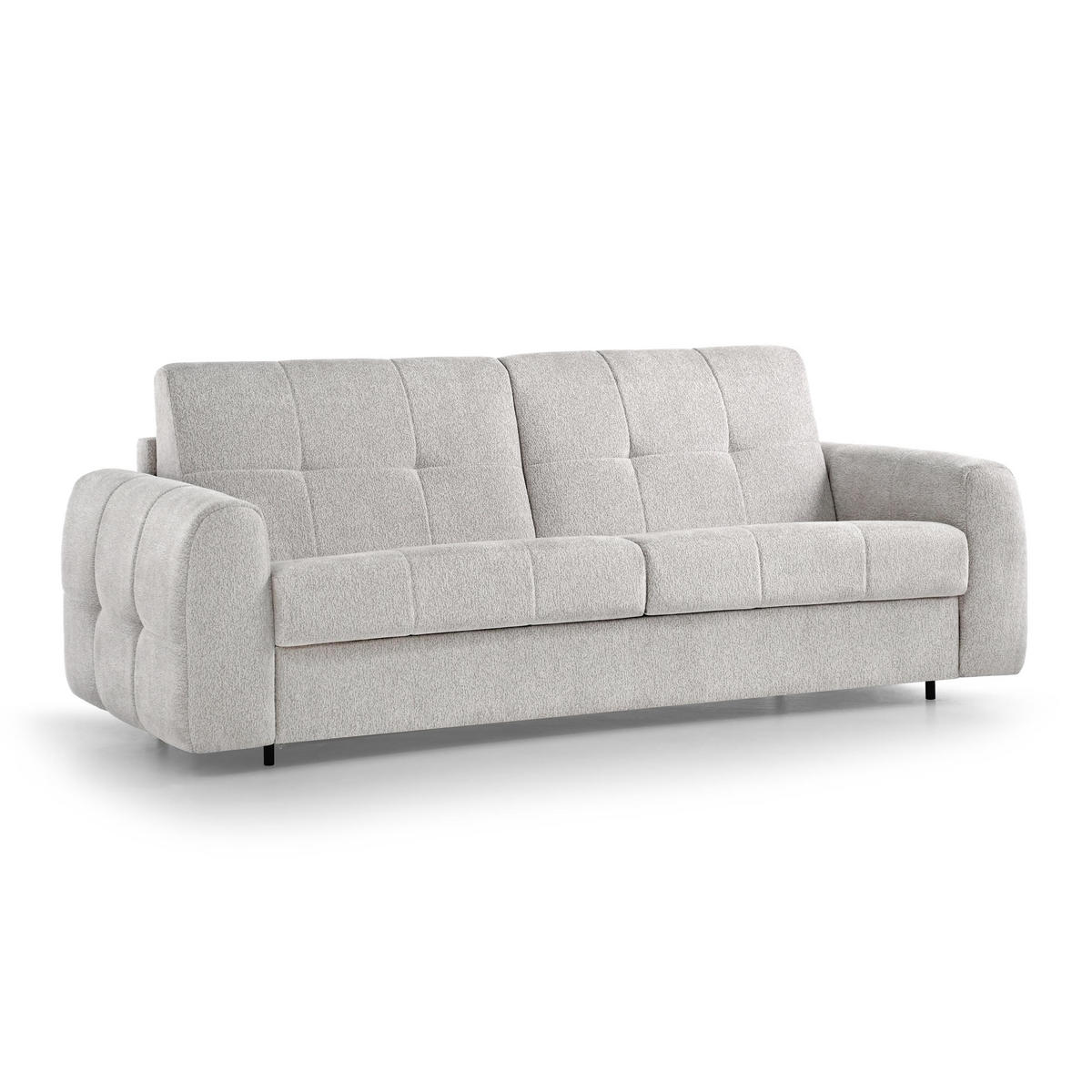 SCHLAFSOFA Pireus mit italienischem Gestell, 180x200, Beige - Beige/Schwarz, Textil (250/90/100cm) - Beautysofa