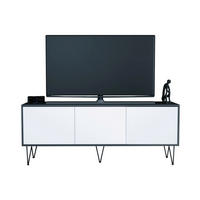 TV-BOARD Elisa, Lowboard mit Push-to-Open, Made in Germany, Moderner Fernsehschrank, Anthrazit matt/Weiß matt (152,5 x 60,5 x 37 cm) - Weiß, Holzwerkstoff (152.5/60.5/37cm) - InnoFurn