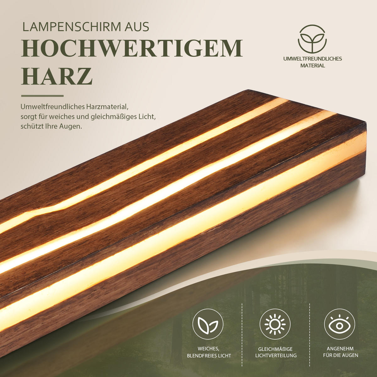 LED WANDLEUCHTE Zovlon 100/10/6.5 cm - Braun, Holz/Metall (10/6.5/100cm) - ZMH