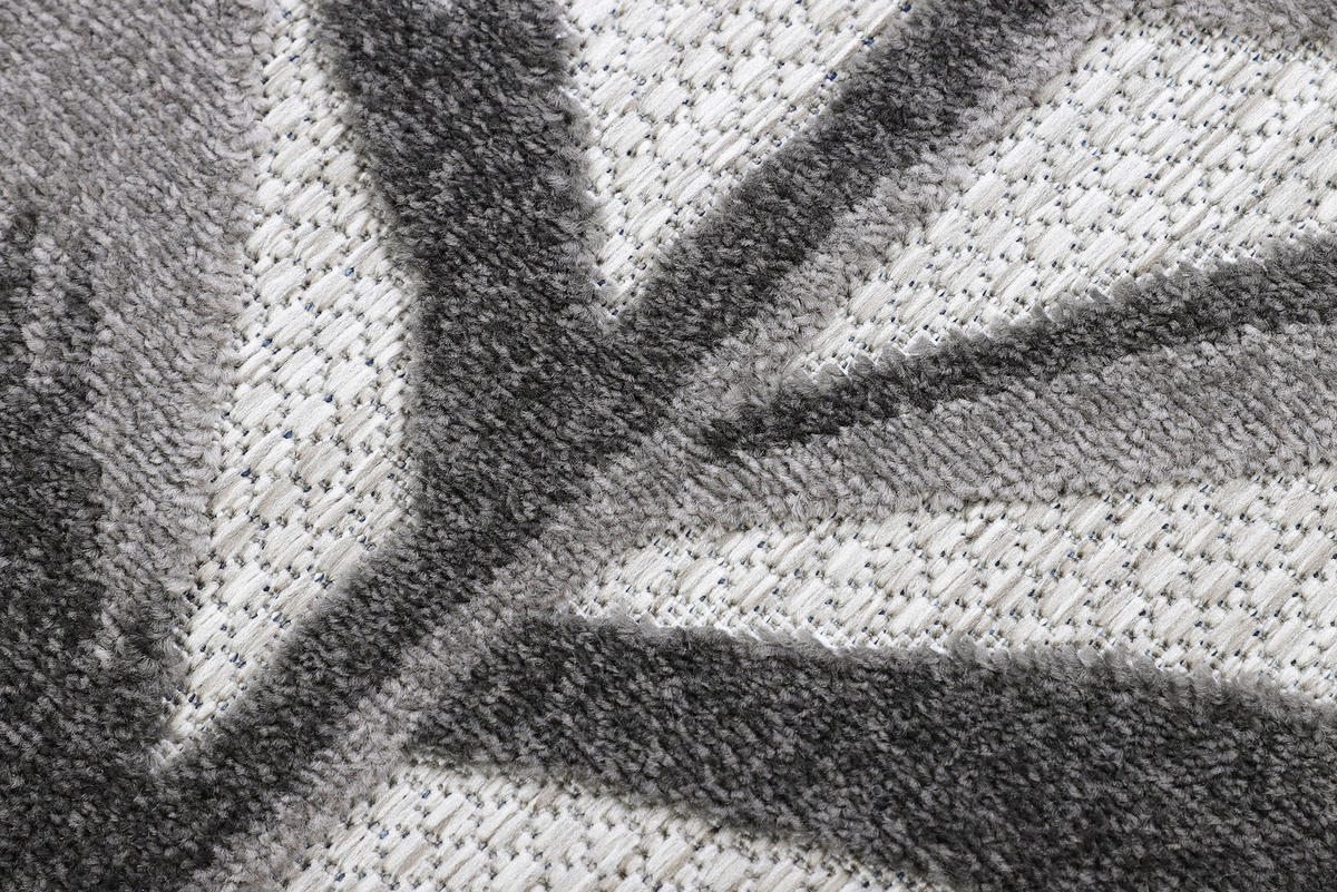 TEPPICH PATIO rund Grau 240/240 cm - Grau, Textil (240/240cm) - Tapiso