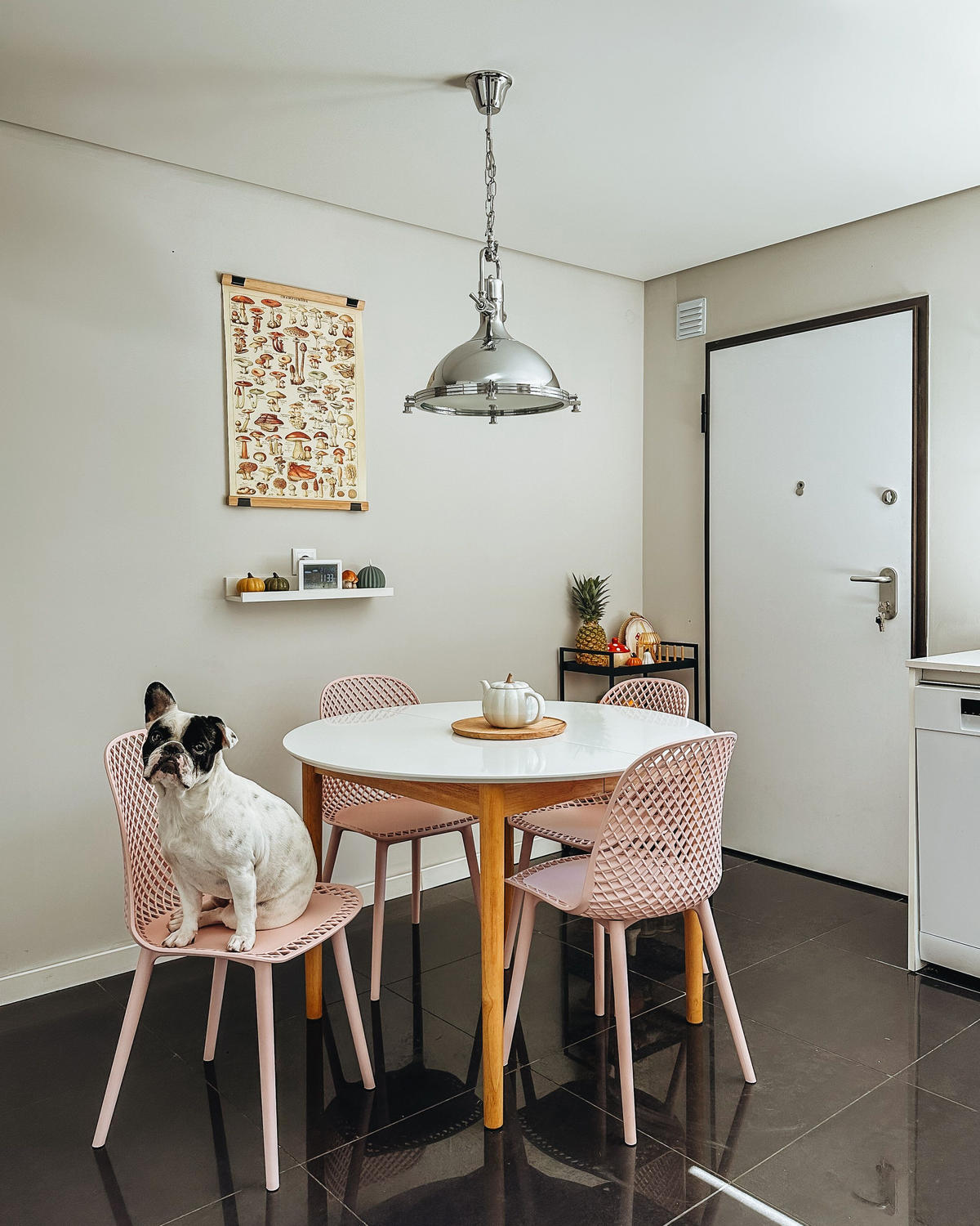 ÉTKEZŐSZÉK 4 darabos Szett Műanyag Rózsaszín Emory - pink, műanyag (45/81/52cm) - Beliani
