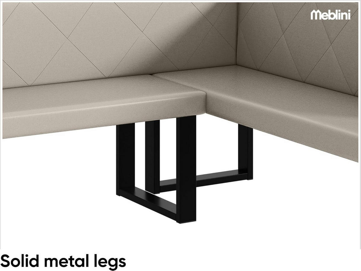 ECKBANK ERIC_U - Beige, Leder (142/196cm) - Meblini