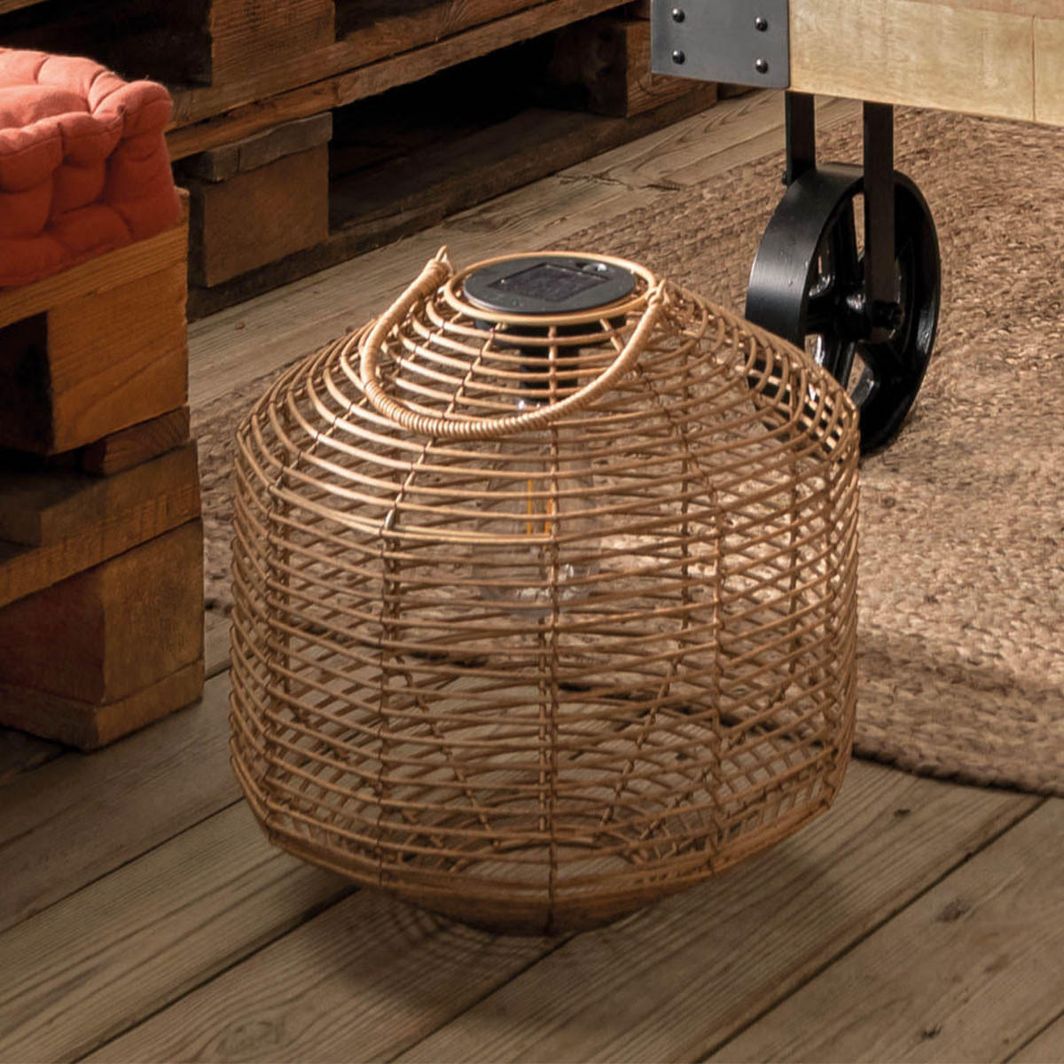 SOLARLATERNE Cuba 30 cm - Braun, Metall (30/30/30cm) - Atmosphera Createur d´interieur