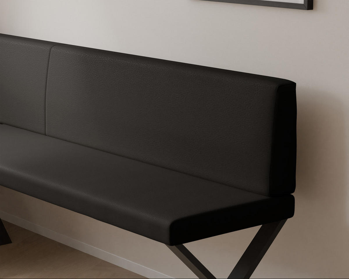 ECKBANK links VERO X Kunstleder glatt, 128/168 cm Anthrazit - Anthrazit, Kunststoff/Textil (128/168cm) - Idohome