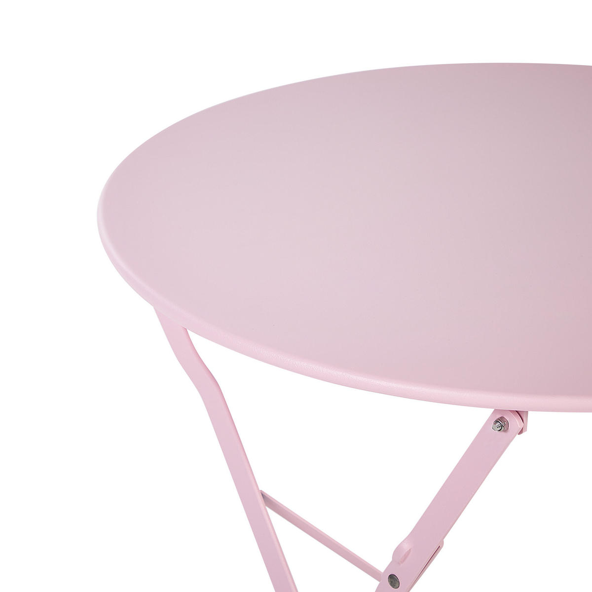 BALKONSET 2-Sitzer pastellrosa zusammenklappbar Fiori - Pink, Metall - Beliani