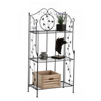 STANDREGAL Metall Schwarz - Schwarz, Metall (58/118/33cm) - CLP