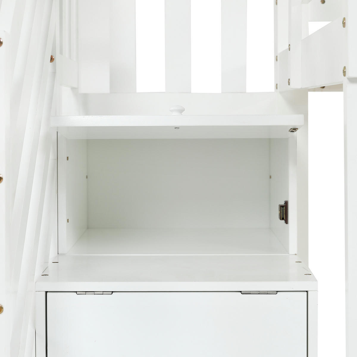 HAUSBETT 90/200 cm Weiß, Grau - Weiß, Holz/Holzwerkstoff - Raumix