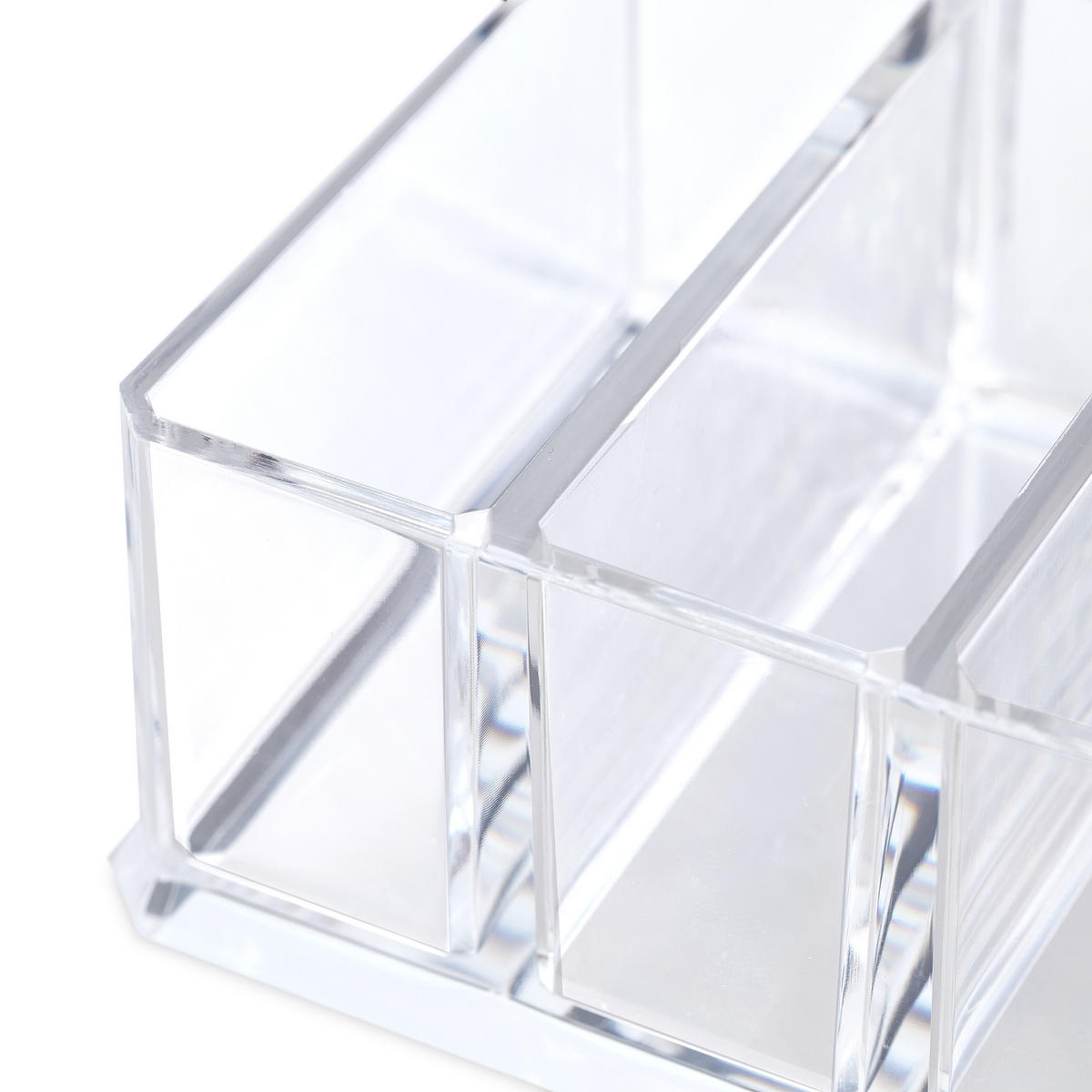 MAKE-UP-ORGANIZER - Transparent, Kunststoff (25.5/5/9cm) - Relaxdays