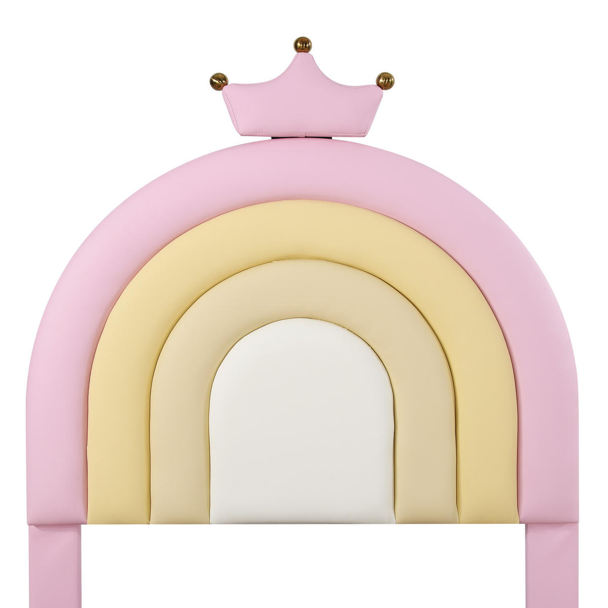 POLSTERBETT aus PU 90x200 cm in Rosa mit höhenverstellbarem Kopfteil - Rosa, Leder (90/200cm) - Modfu