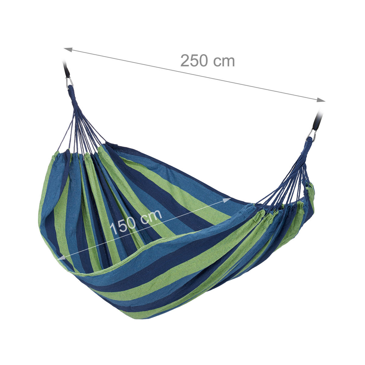 HÄNGEMATTE - Multicolor, Textil (150/2.5/250cm) - Relaxdays