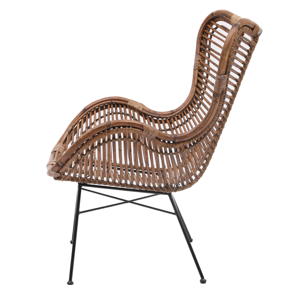 SESSEL Rattan Braun - Braun, Holz (73/88/50cm) - Nordlys