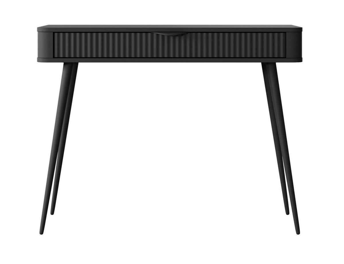 SCHMINKTISCH 100 cm Brando, Schublade, Schwarz - Schwarz, Holz/Metall (100/78/38cm) - Emporius