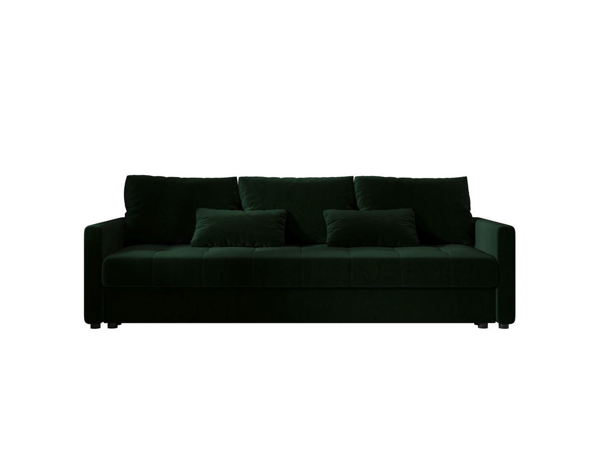 SOFA MOS mit Schlaffunktion ITAKA 10 mit Stauraum - Grün, Textil (84/72/220cm) - Bedante