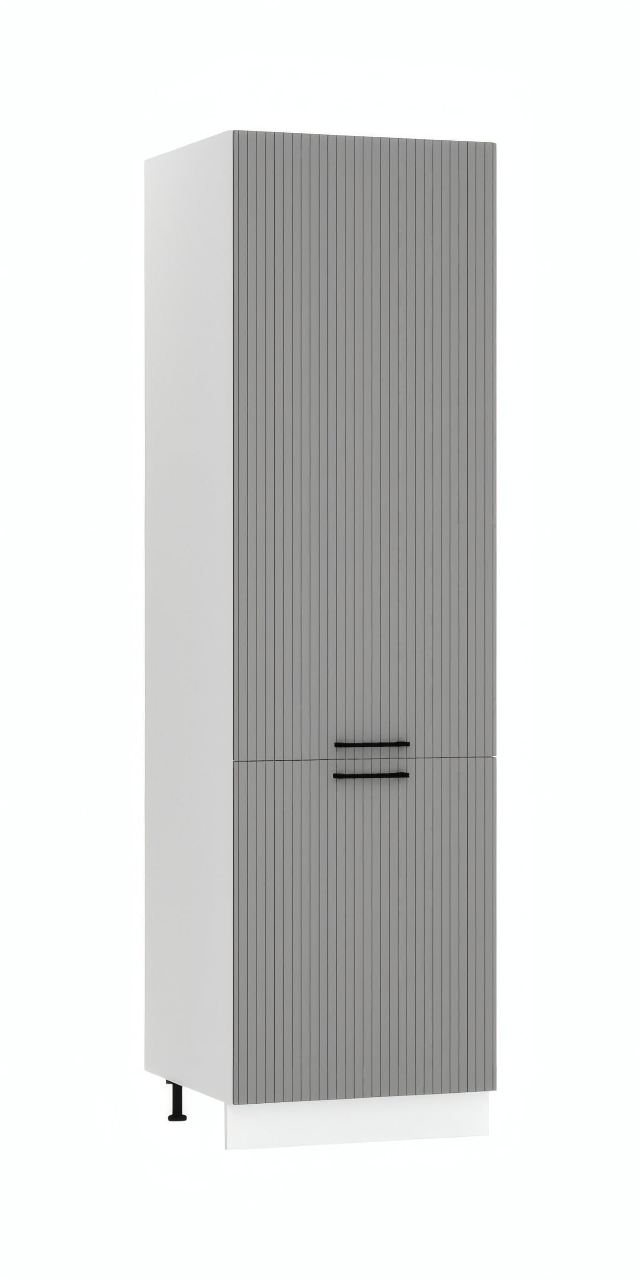 HOCHSCHRANK D60SŁ P/L - KENDRO - Hochwertiges Design Konzept - Weiß/Grau, Holz/Metall (60/213.3/56cm) - ROYAL24_MARKT