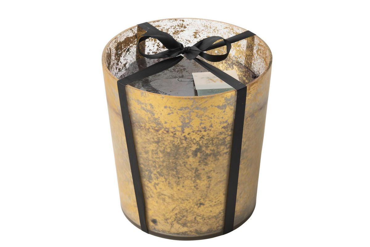 DUFTKERZE M-CHIC - Gold - L - 140 Std. - Goldfarben, Paraffin (21/22cm) - J-Line