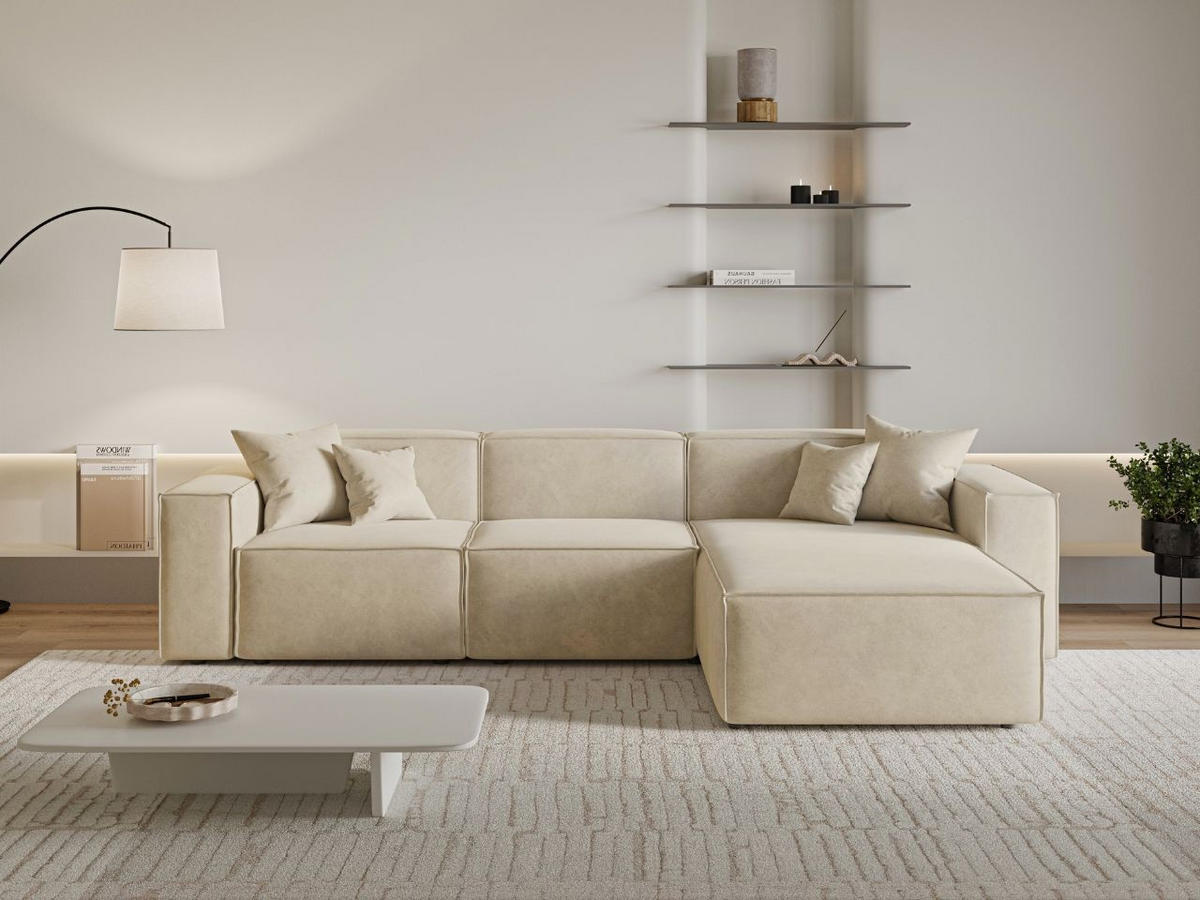 ECKSOFA Arizona Beige Rechts - Beige, Holz/Textil (265/180cm) - Graingold