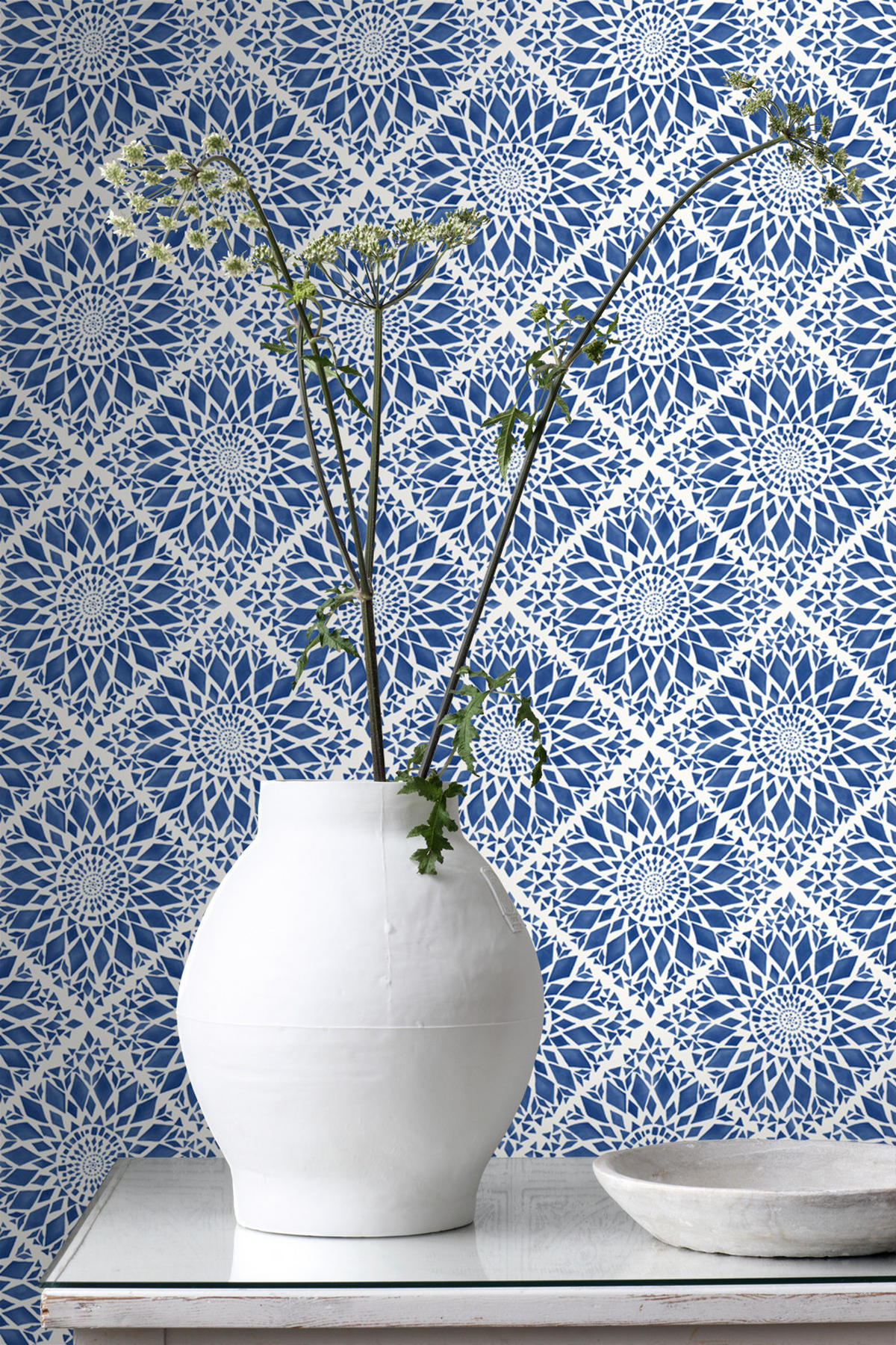 TAPETE Fliesenmuster 53 cm x 10.05 m - Blau, Papier (53/1000cm) - ESTAhome