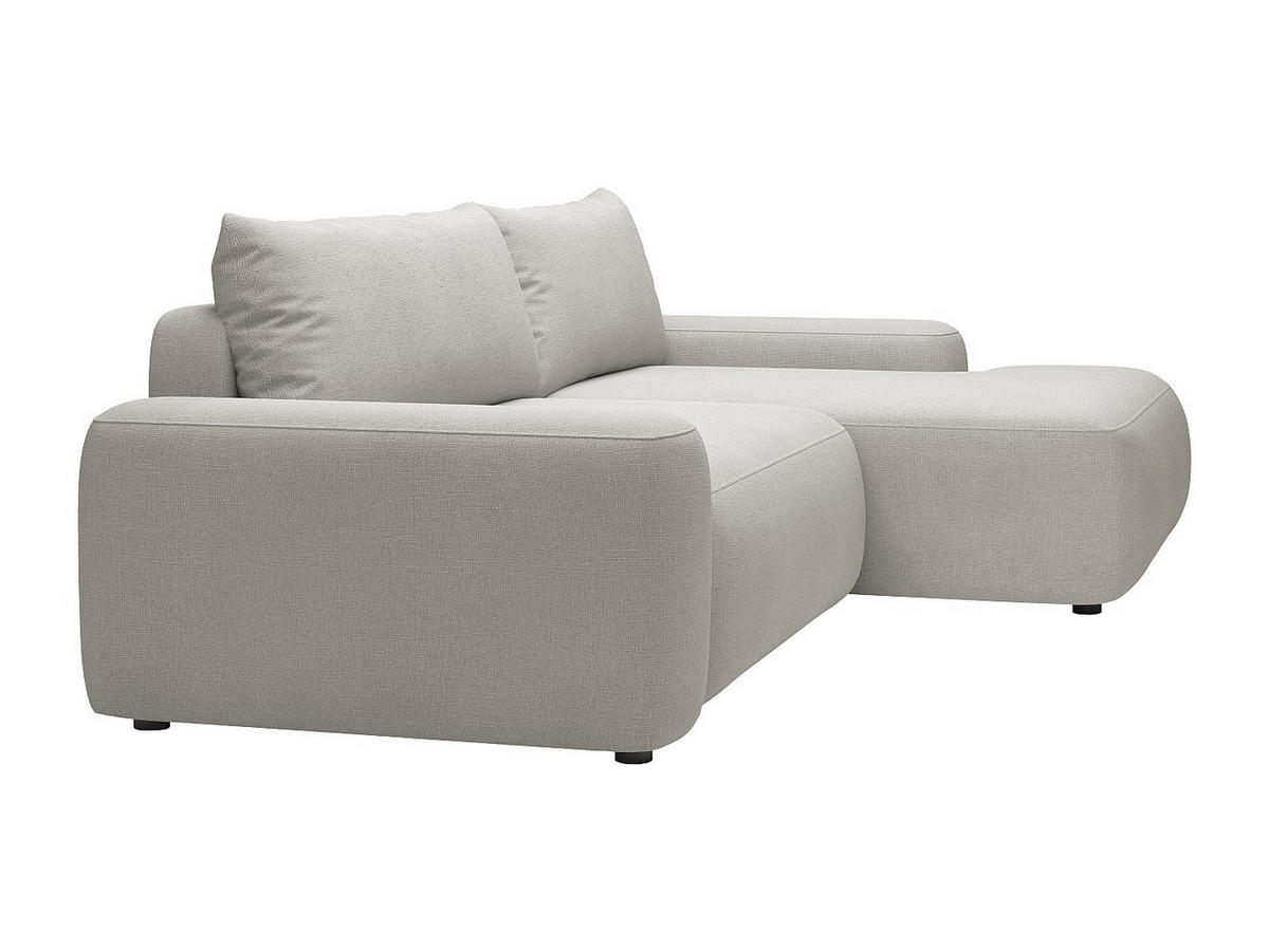 SCHLAFSOFA - 4 Personen-Sitzer - Stoff - Hellgrau - - Hellgrau, Textil (264/87/162cm) - Vente-Unique