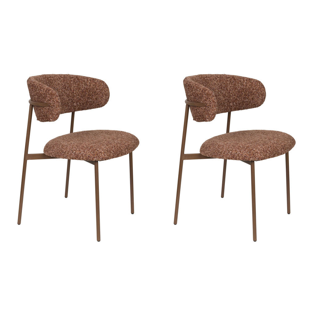 ESSZIMMERSTUHL Claes - Rot - 57.5/56.5/78.5 cm - 2er-Set - Rot, Textil (56.5/78.5/57.5cm)