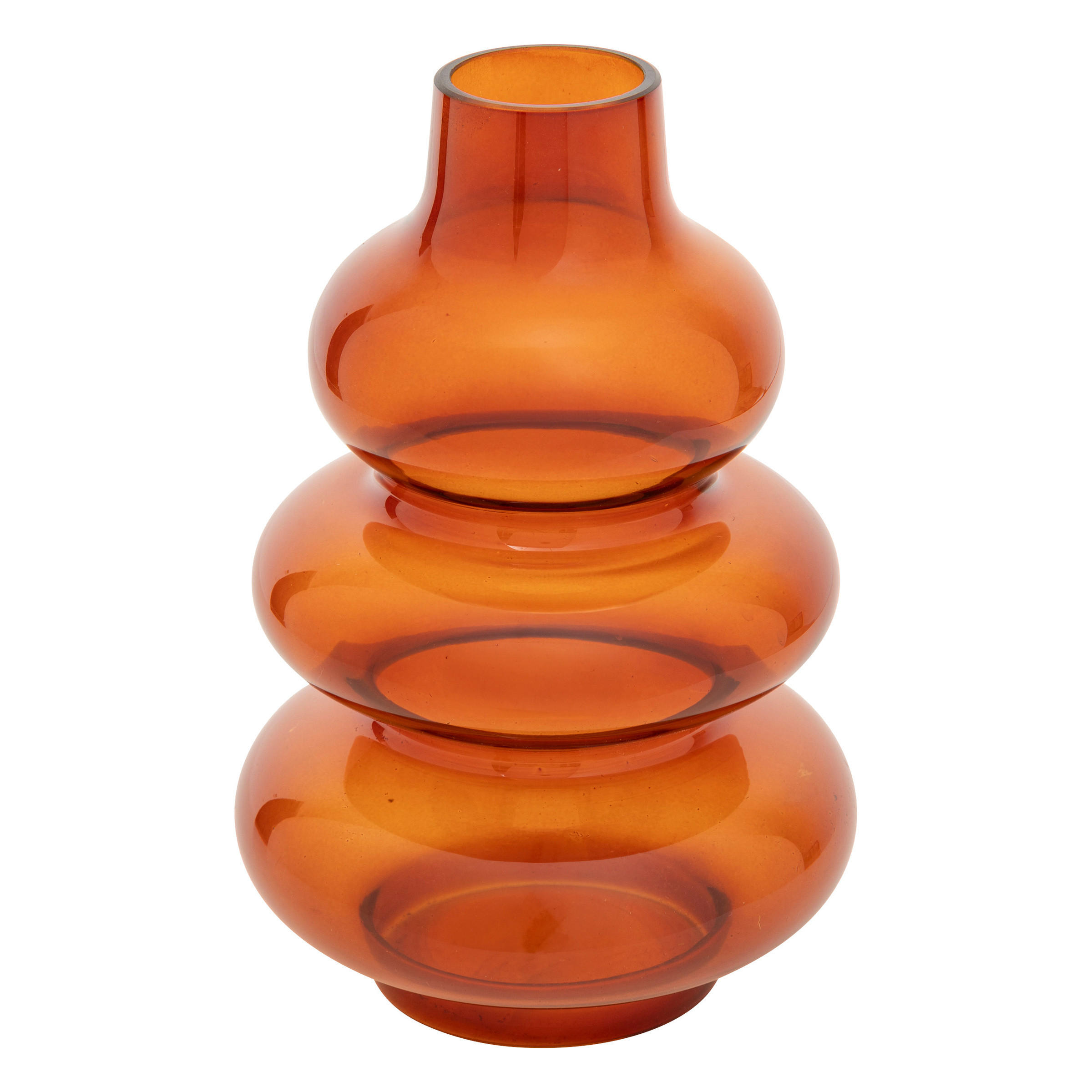 VASE Glas bernsteinfarben Clothilde H. 22 cm - Orange, Glas (14.5/22cm) - Atmosphera Createur d´interieur