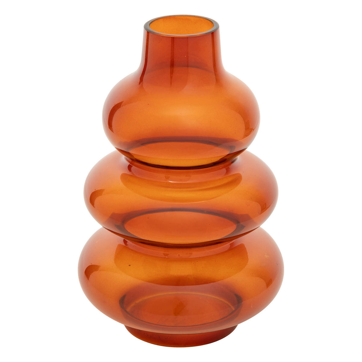 VASE Glas bernsteinfarben Clothilde H. 22 cm - Orange, Glas (14.5/22cm) - Atmosphera Createur d´interieur