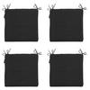 SITZKISSEN Canvas 40/40 cm 4er-Set - Schwarz, Textil (40/4/40cm) - Madison